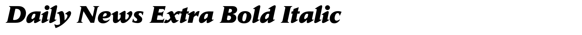 Daily News Extra Bold Italic image